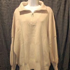 2/$30 Cream 3/4 zip sweater. XL